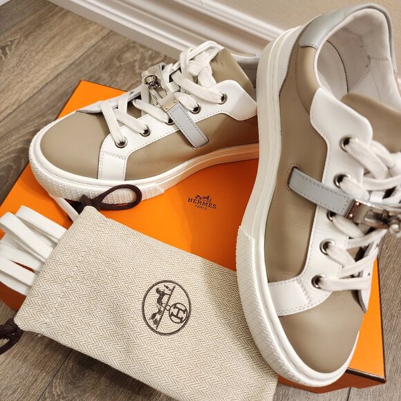 HERMES - Day Sneaker - Beige - Size 36 - Picture 5 of 6